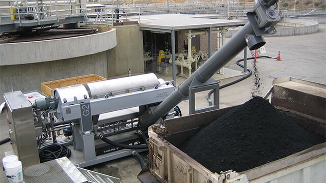 installation photo sludge treatment