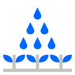 Water used for irrigation Illustration For Off White Background RGB