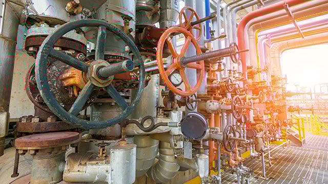 industrial open/closing wheel and pipes
