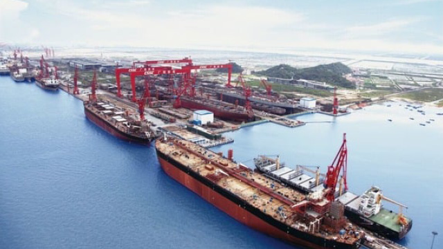 Ammonia fueled ships in shipyard